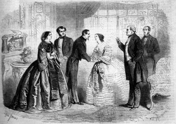 Representación teatral de “Duc Job” (Acto IV, última escena) por Léon Laya (1811-1872). París, Comédie Française