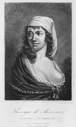 Theroigne de Mericourt, grabado por Charles Devrits (siglo XIX) 1845