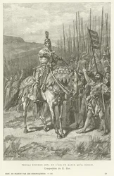 Thomas Epinhem lanzó el bastón que sostenía al aire