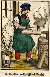 Tinnantier; Serie sobre oficios, imagen de Épinal del siglo XIX.