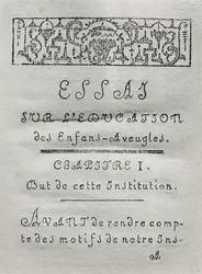 Página de Título para el primer capítulo de Essai sur l