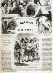 Portada de la edición original de la novela de Balzac “El Padre Goriot” en “Obras ilustradas de Balzac”: “Goriot fue presidente de la sección durante la revolución”