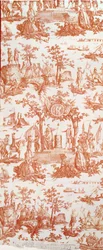 Toile de Jouy, ilustrando el Festival de la Federación el 14 de julio de 1790 en el Campo de Marte