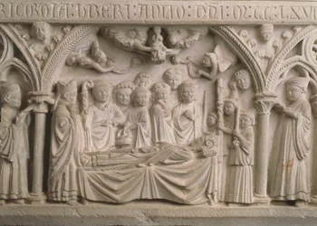 Tumba del Obispo Radulphe (m.1266), (detalle)
