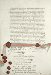 Tratado de Westfalia, firmado en Münster, 24 de octubre de 1648