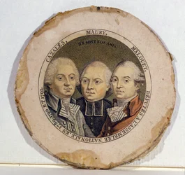 Triple retrato de Jacques Antoine Marie de Cazales, Jean-Siffrein Maury y Pierre Victor Malouet
