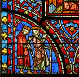 Dos de los Reyes Magos se acercan a Herodes