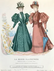 Dos mujeres, de La Mode Illustrée, 1895