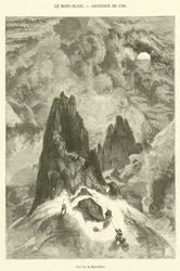 Una vista del Mont-Blanc (grabado)