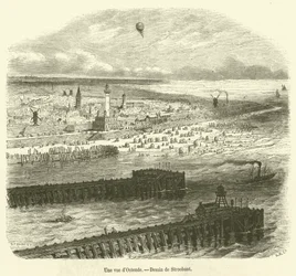 Una vista de Ostende (grabado)
