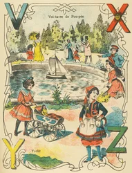 V X Y Z: coche de muñecas, yate