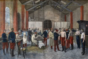 Vacunación de los reclutas del regimiento en «Le Petit Journal» del 29 de noviembre