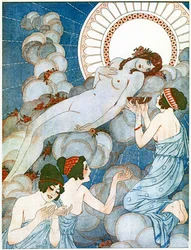 Venus en una nube, Ilustración de "La Vie Parisienne"