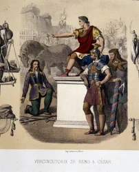Vercingétorix se rinde a César (52 a.C.)