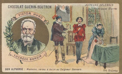 Victor Hugo (1802-1885), poeta, dramaturgo, escritor y novelista francés, autor de “Lucrecia Borgia”, drama en prosa (1833)