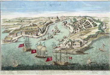 Vista de Brest en el siglo XVIII.