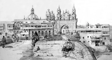 Vista de Lima, Perú, c.1850 (grabado)