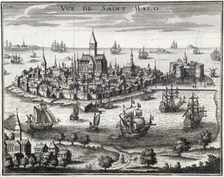 Vista de St Malo - Grabado anónimo