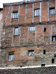 Vista de una casa medieval