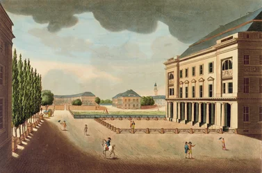 Vista de la Bolsa de Berlín, principios del siglo XIX