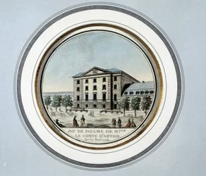 Vista del Jeu de Paume por Monseñor el Conde de Artois