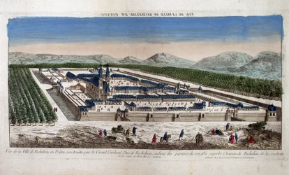 Vista de la ciudad de Richelieu en Poitou - Óptica