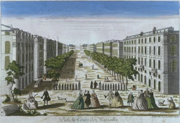 Vista de los cursos, Marsella, Francia