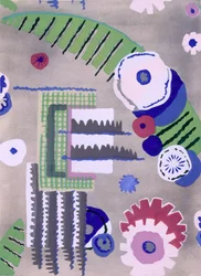 Diseño de papel tapiz por Maison Hans et Fils, pub. 1930