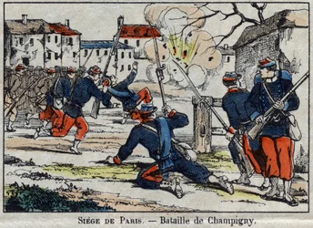 Guerra de 1870 entre Francia y Prusia: la Batalla de Champigny o la Batalla de Villiers del 30/11 al 02/12/1870.