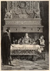 Guerra de Religión bajo el Reinado de Enrique IV - Jean Lemaitre abogado, Charles de Normandía (1554-1610) Duque de Mayenne y el Arzobispo de Lyon (Pierre de Saint Priest d