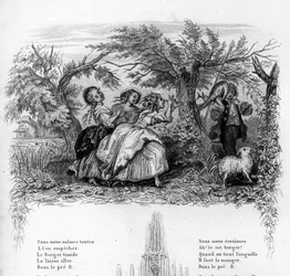 Éramos tres chicas. Tres chicas jugando con un pastor y haciéndolo sentir incómodo. Grabado en 