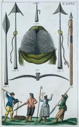 Instrumentos de caza de ballenas, segunda mitad del siglo XVIII