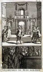 Fauna y personajes en escena con público - en “Las Obras de M. de Molière”