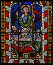 Ventana N-chapA que representa la Resurrección
