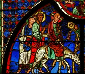 Ventana que representa la Entrada de Cristo en Jerusalén