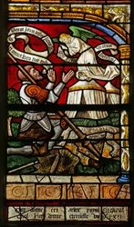 Ventana que representa a Gedeón y el vellocino de oro (vidriera)