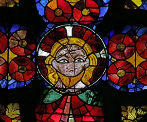 Vidriera que representa la Cabeza de Cristo, c.1290