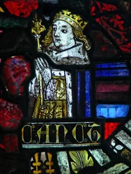 Ventana que representa al Rey Canuto