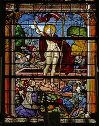 Ventana que representa la Resurrección