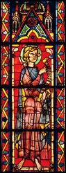 Vidriera que representa al profeta Abdías, c.1270-75