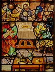 Ventana en el Charnier (w.12) que representa la Última Cena