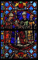 San Martín con obispos y clérigos
