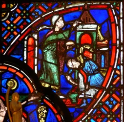 Ventana que representa la señal de la Pascua Tau