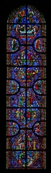 Ventana w11 que representa el martirio de San Andrés