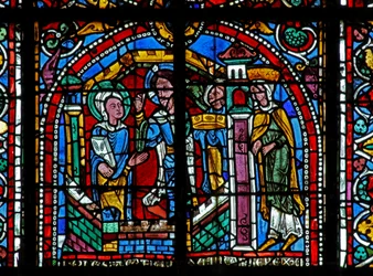 Ventana w125 con Cristo visitando a Santa Catalina en prisión