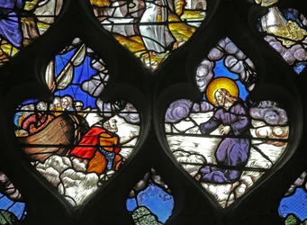 Jesús caminando sobre el agua con San Pedro