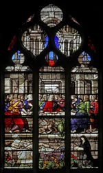 Ventana que representa la Última Cena