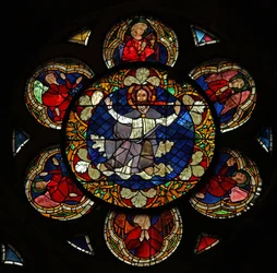 Ventana w16 que representa a Cristo del Juicio Final