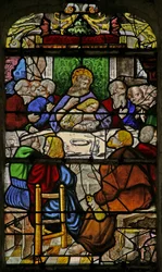 Ventana w1 que representa la Última Cena