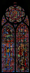 Ventana w200 que representa escenas de la Pasión